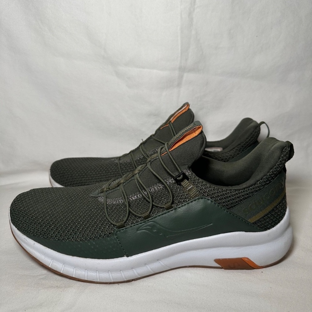 Saucony Stretch And Go Shoes Mens Size 11 Green Walking Sneakers